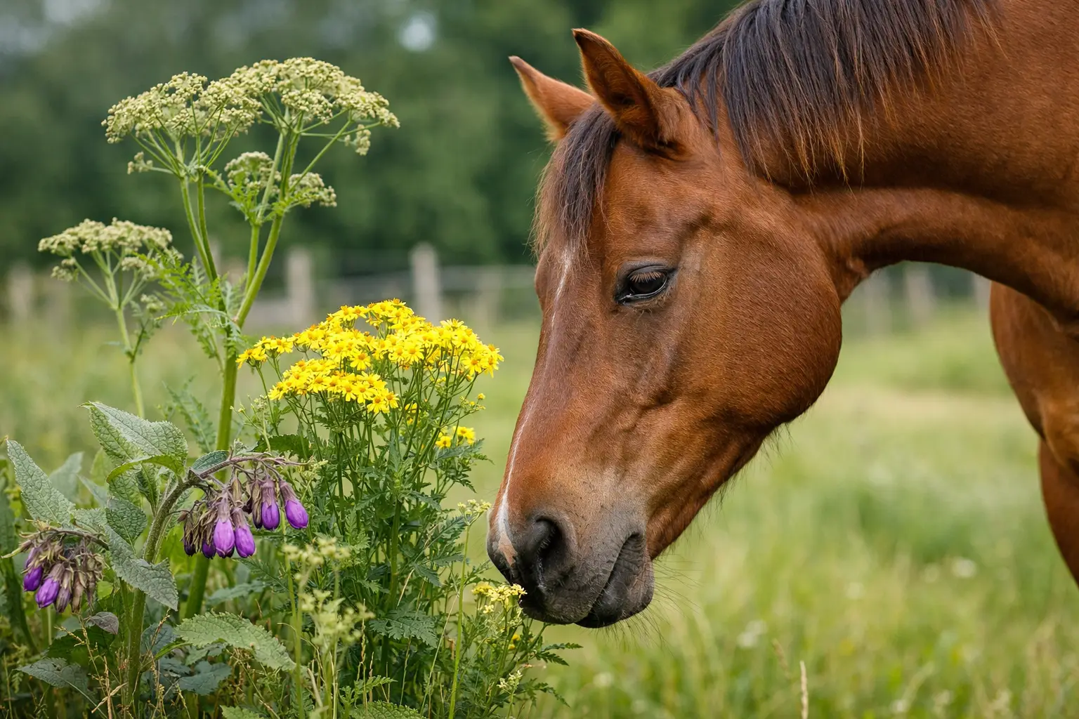 Giftige planten voor paarden herkennen